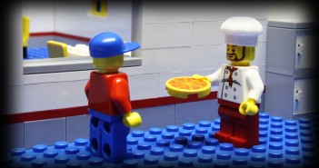 LEGO Toys Deliver Pizza