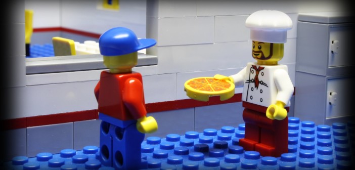 LEGO Toys Deliver Pizza