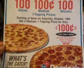 Chicago: $1 Pizzas on Saturday!