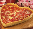 Heart-Shaped Pizza at Lou Malnati's