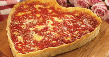 Heart-Shaped Pizza at Lou Malnati's