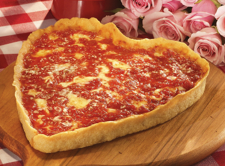 Chicago Pizzerias that Deliver Heart-Shaped Deep Dish Pizza for Valentine’s Day